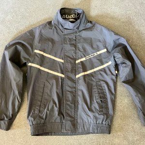 Saucony GoreTex Windbreaker/Jacket Unisex Small Gray w/reflective piping